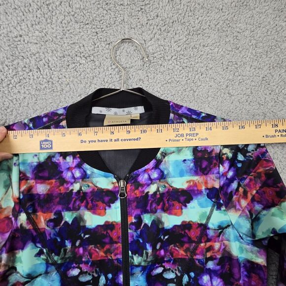 Athleta Floral Fade Bombtastic Bomber Jacket Size XS Extra Small - Picture 6 of 9